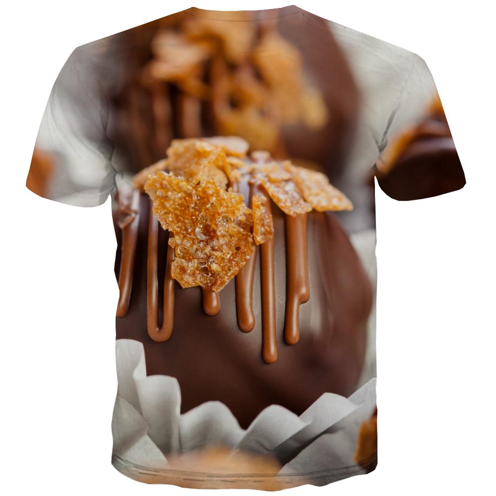 
Chocolate T shirts Men Brown Tshirts Casual Delicious Tshirts Cool Bitter T-shirts 3d
                