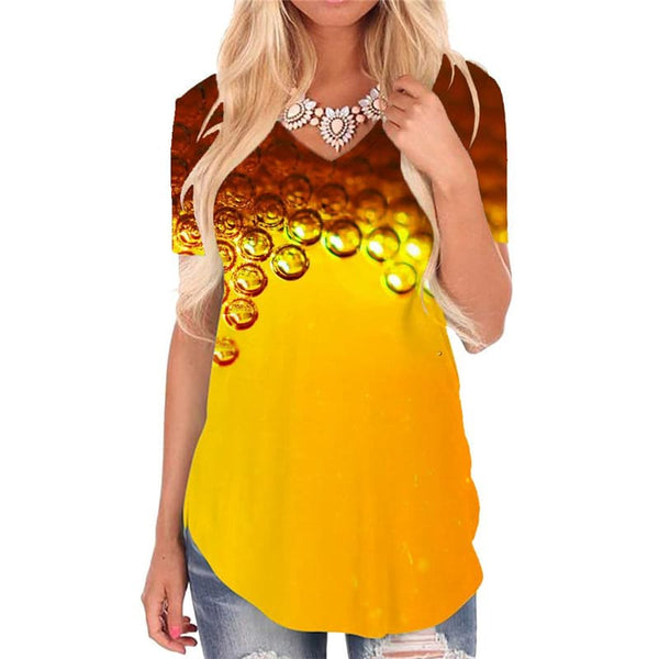 Geometric T-shirt women Psychedelic T-shirts 3d Vortex Shirt Print Honeycomb V-neck Tshirt Honey Funny T shirts