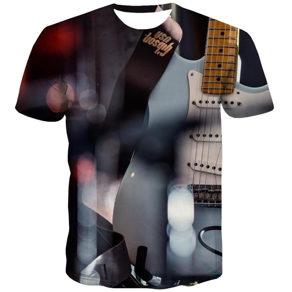 Music T shirts Men Instrument Tshirts Novelty Retro Shirt Print Electronic T-shirts 3d
