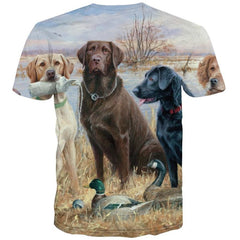 Deer T shirt Men Christmas Shirt Print Landscape Tshirts Casual Snow Anime Clothes