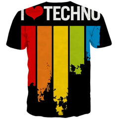 Music T-shirt Men Instrument Tshirts Novelty Retro T-shirts Graphic Electronic T shirts Funny