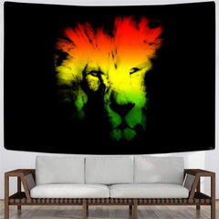 Lion Tapestry Animal Tenture Mandala Anime Tapestries Harajuku Wall Tapestry Colorful Rug Wall