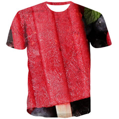 Sweet T-shirt Men Gourmet Tshirt Anime Icecream Tshirts Cool Colourful Shirt Print