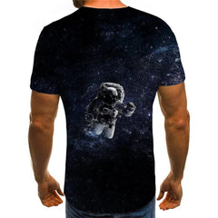Astronaut T shirt Men Galaxy Funny T shirts Space Tshirts Casual Universe Anime Clothes
