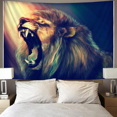 Lion Tapiz Animal Home Tapestrys Anime Tapestries Colorful Wall Tapestry Graffiti Tenture Mandala