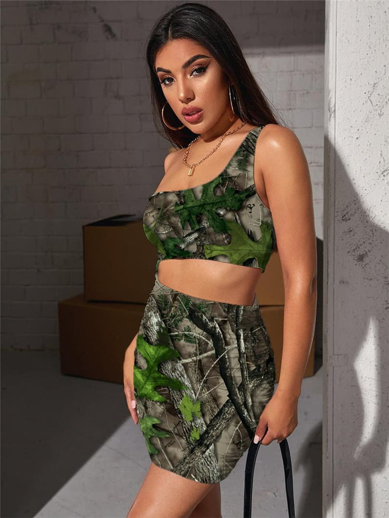 
Camouflage Dress Women Abstract Bodycon Dress Psychedelic Halter Sleeveless Harajuku Hollow out Dresses
                
