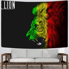 Lion Tapestry Animal Tenture Mandala Anime Home Tapestrys Flame Wall Tapestry Harajuku Rug Wall