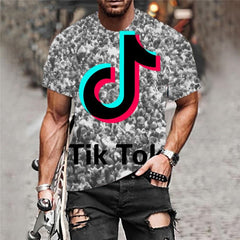 Douyin T shirt Men Music Funny T shirts Party Tshirts Casual Hip Hop Tshirt Printed