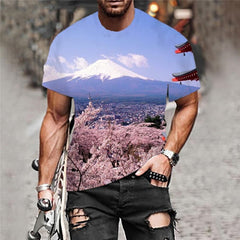 Waves T-shirt Men Sail Anime Clothes Surf Funny T shirts Ocean Shirt Print