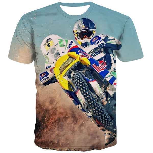 Motocross T shirts Men motorcycle Tshirts Cool Offroad Shirt Print Short Sleeve - KYKU