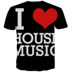 Music T-shirt Men Instrument Tshirts Cool Retro Shirt Print Electronic T shirts Funny