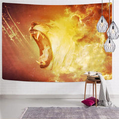 Lion Tapiz Animal Wall Tapestry Anime Home Tapestrys Flame Rug Wall Nebula Tapestries