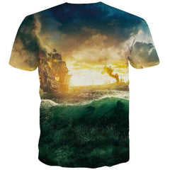 Leaves T-shirt Men National Flag Funny T shirts Colorful T-shirts 3d Art Shirt Print
