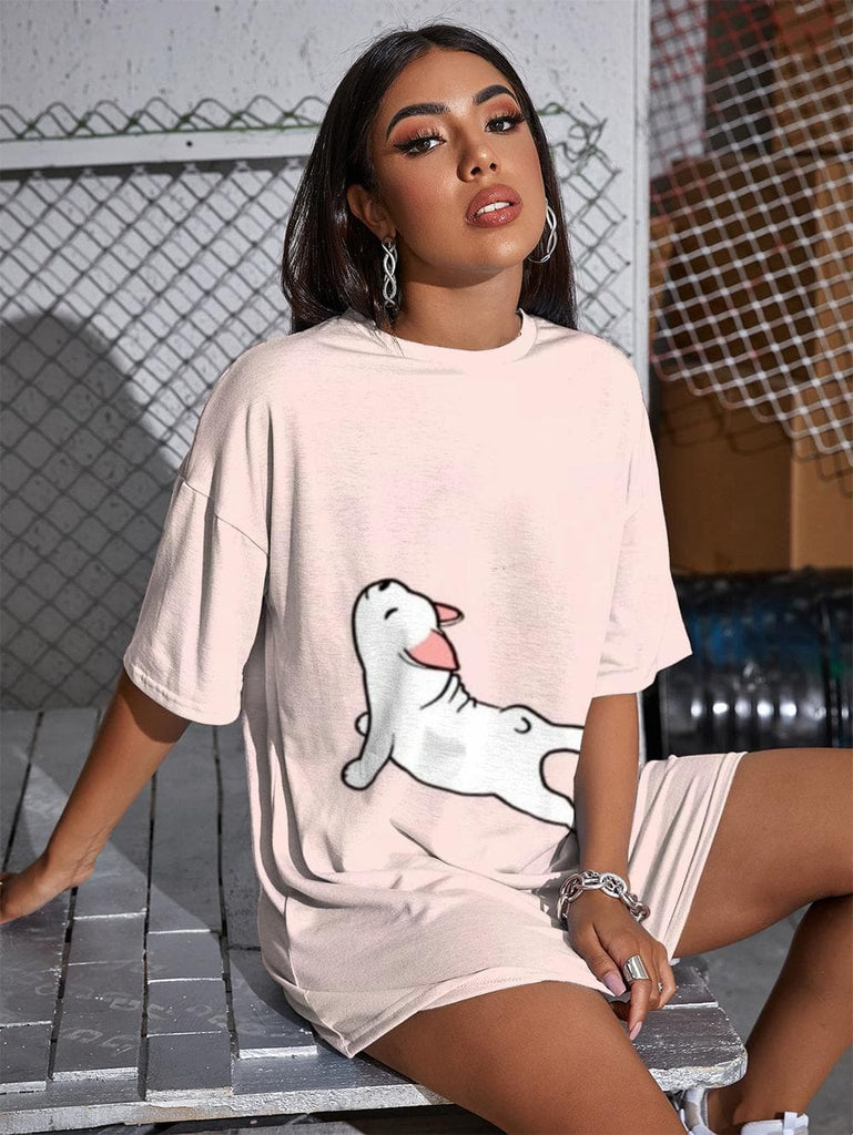 
Animal T Shirt Women Dog Tshirt Printed Lovely Funny T shirts Harajuku Punk Rock
                