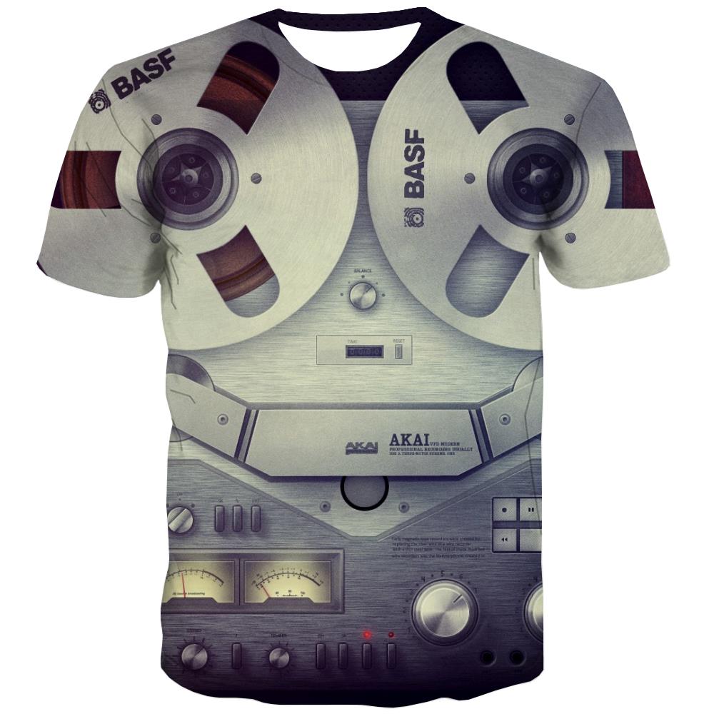 
Music T shirts Men Instrument T shirts Funny Retro Tshirt Printed Electronic Tshirt Anime
                