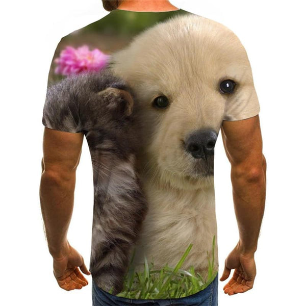 
Animal T shirts Men Dog Tshirts Novelty Flower Tshirt Printed Lovely Tshirt Anime
                