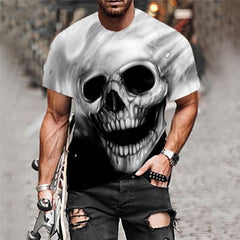 Skull T-shirt Men Hip Hop Anime Clothes Skeleton T-shirts 3d Harajuku Tshirt Printed