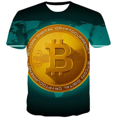 Bitcoin T shirt Men Retro Anime Clothes Harajuku Tshirts Casual Hip Hop Shirt Print