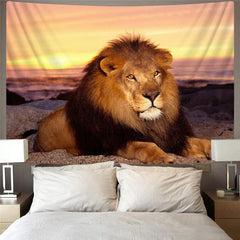 Lion Tapestry Animal Home Tapestrys Anime Wall Tapestry Pink Clouds Tapestries Street Rug Wall