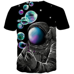 Astronaut T-shirt Men Sky T-shirts 3d Universe Shirt Print Funny Anime Clothes
