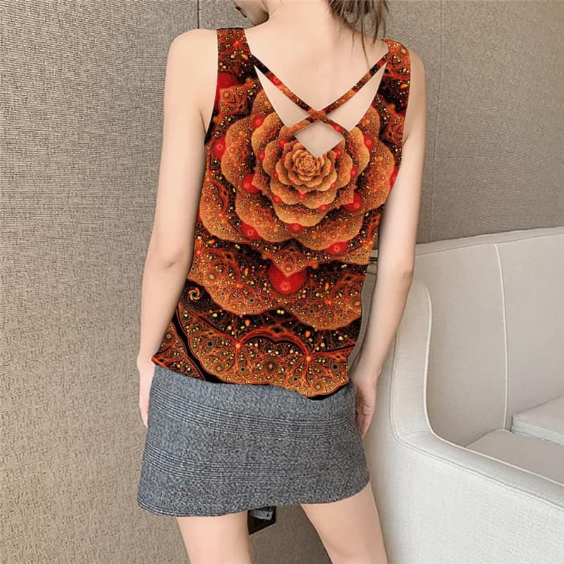 
Flower Tank-Top women Art Funny Top Harajuku Tank Tops Casual Womens Clothing
                