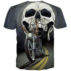 Skull T shirt Men Motorcycle Shirt Print Hip Hop T-shirts 3d Street Anime Clothes