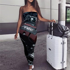 Metal Dress Women Engine sleeveless Gear Boho Moteur Vestido Sexy