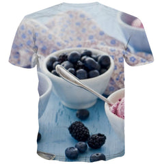 Sweet T-shirt Men Gourmet Tshirt Anime Icecream Tshirts Casual Colourful Tshirts Novelty