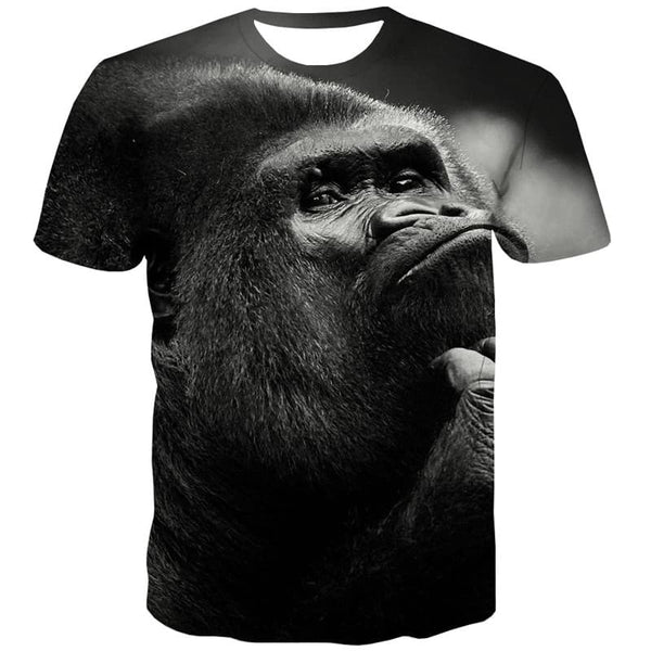 Orangutan T-shirt Men Animal T shirts Funny Monkey Tshirts Novelty Hip Hop Shirt Print Harajuku T-shirts Graphic - KYKU
