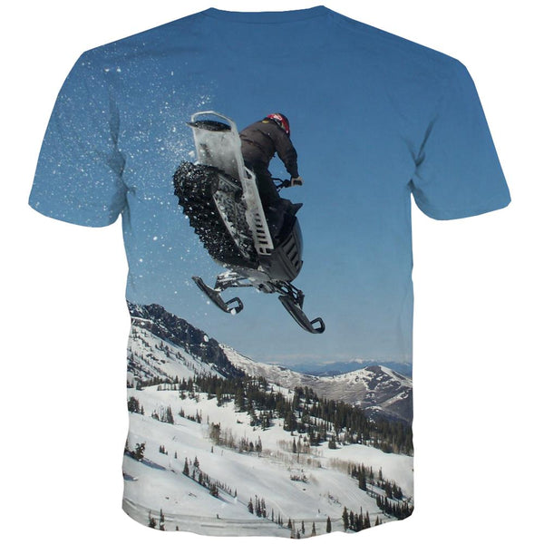 
Ski T-shirt Men White T-shirts Graphic Movement T shirts Funny Snowfield Tshirt Printed
                