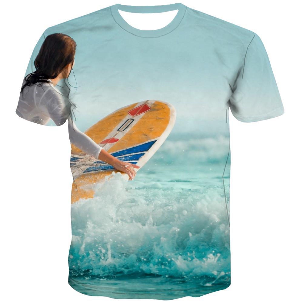 
surf T-shirt Men The sea Tshirt Anime sport T shirts Funny Cool Tshirt Printed - KYKU
                