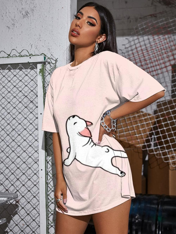 
Animal T Shirt Women Dog Tshirt Printed Lovely Funny T shirts Harajuku Punk Rock
                