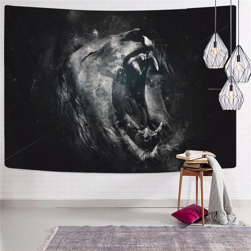 
Lion Tapestry Animal Wall Tapestry Anime Tenture Mandala Ferocious Rug Wall Street Home Tapestrys
                