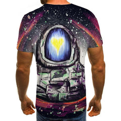 Astronaut T-shirt Men Galaxy Tshirts Casual Dizziness Funny T shirts Novel Tshirt Printed
