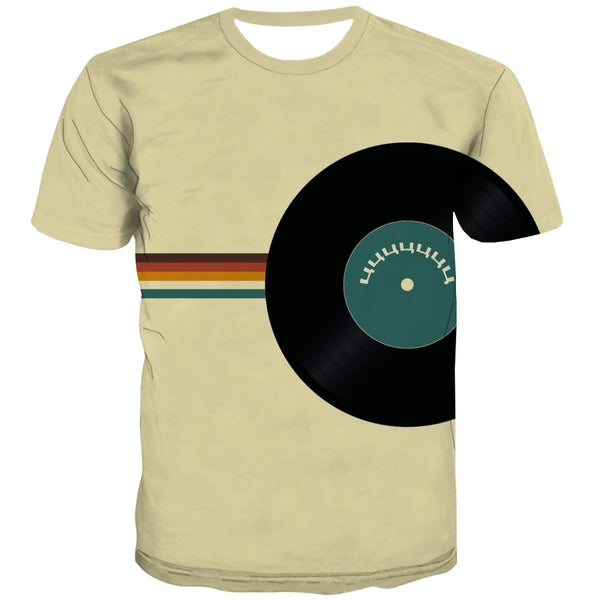 Music T-shirt Men Instrument Tshirts Casual Retro Tshirts Cool Electronic T-shirts 3d