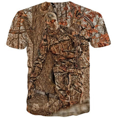 Animal T-shirt Men Landscape T-shirts 3d Tree Shirt Print Harajuku Tshirts Casual