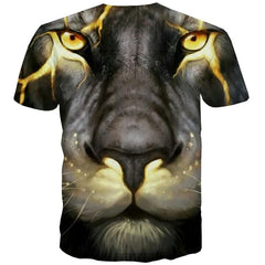 Lion T shirt Men Animal Anime Clothes Lightning Tshirts Casual Harajuku Shirt Print