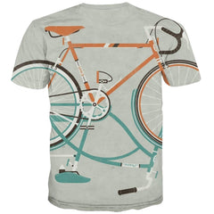 Bicycle T shirts Men Metal Tshirts Casual City Tshirt Printed Psychedelic Tshirts Novelty