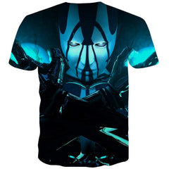 Robot T-shirt Men Metal T shirts Funny Skull Tshirt Printed Black T-shirts Graphic - KYKU