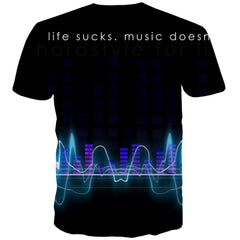 Music T shirts Men Instrument T-shirts 3d Retro Tshirt Printed Electronic T-shirts Graphic