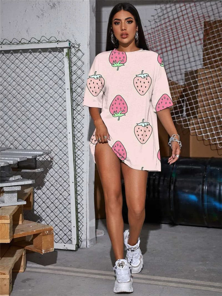 
Strawberry T Shirt Women Lovely Summer Harajuku Funny T shirts Colorful Gothic
                
