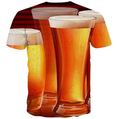 Beer T-shirt Men Harajuku T-shirts 3d Hip Hop Tshirt Printed Novel Shirt Print