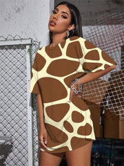 Animal T-shirt Women Giraffe Funny T shirts Brindle Punk Rock Psychedelic Summer