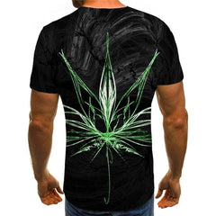 Leaves T-shirt Men Colorful Tshirts Casual Rainbow Shirt Print Harajuku T-shirts 3d