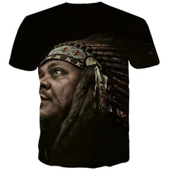 Indians T shirts Men Grassland Tshirts Novelty Sunset T-shirts 3d War Tshirts Casual