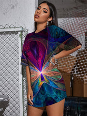 Butterfly T-shirt Women Animal Shirt Print Colorful Funny T shirts Psychedelic Summer