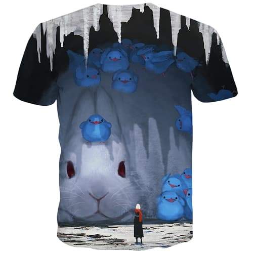 
Rabbit T-shirt Men Animal T-shirts 3d Lovely Tshirts Casual Graffiti Tshirts Novelty - KYKU
                