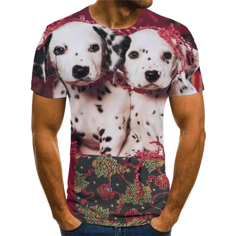 
Dog T shirts Men Animal T-shirts 3d Christmas Tshirts Novelty Harajuku Tshirts Casual
                