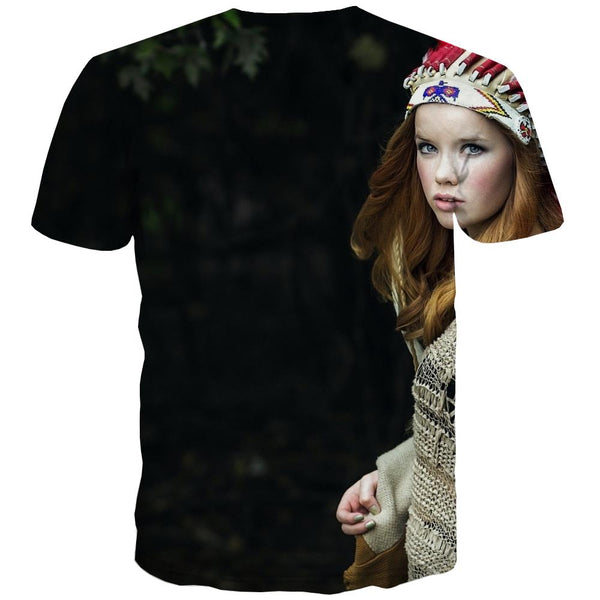 
Indians T shirts Men Grassland Shirt Print Sunset T-shirts Graphic War Tshirts Casual
                