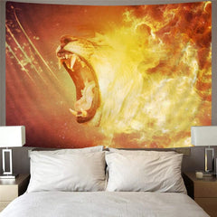 Lion Tapiz Animal Wall Tapestry Anime Home Tapestrys Flame Rug Wall Nebula Tapestries